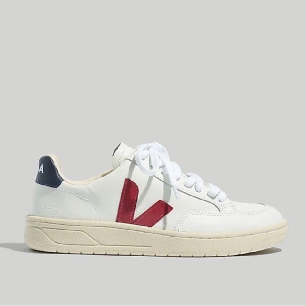 Veja red white and blue sneaker
